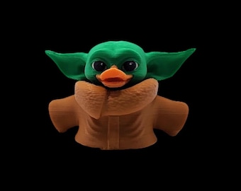 Grogu Inspired  Duck Figure Star Wars Collectible Item Desk Accessory Miniature Grogu Toy Display Mandalorian Character