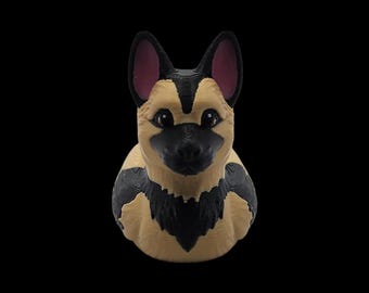 German Shepherd Dog Jeep Ducking Character for Collectors German Shepherd Duck Cruise Line Duck Dog Lovers Gift Idea Jeep Owners Decoration