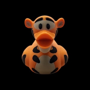 3D Printed Tigger Duck: Winnie the Pooh Desk Decor, Cruise/Jeep Duck