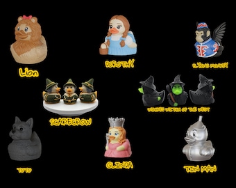 Wizard Oz Duck Bath Toy Shelf Decoration Desk Display Item Collection Movie Character Figurine Set Fantasy Gift Emerald City Story Figure