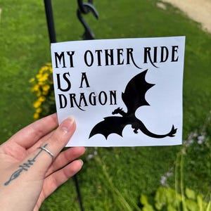 My Other Ride is a Dragon Car Decal