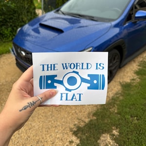 The World is Flat Car Decal