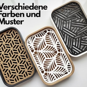 Moderne Seifenschale mit Ablauf verschiedene Muster und Farben