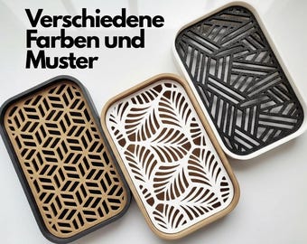 Moderne Seifenschale mit Ablauf verschiedene Muster und Farben