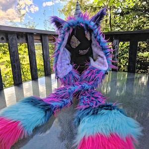 US Only** Nebula Unicorn Spirit Hood with Pockets ~ Backpacking Tails, Festival Fashion
