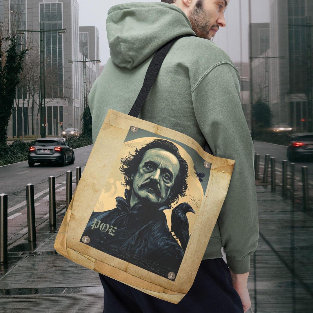 Succubus Bags Edgar Allan Poe Taydellinen Kirjalaukku Musta