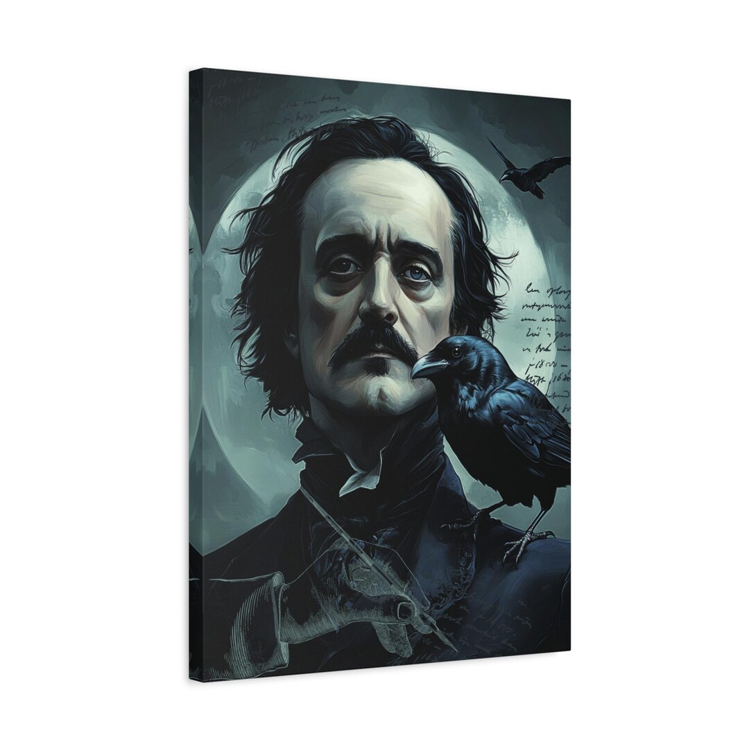 Edgar Allan Poe Canvas Print: Dark Academia Gothic Home Decor - Etsy