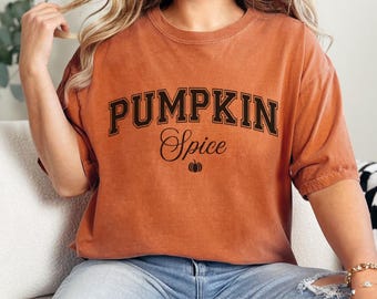 Koszulka Pumpkin Spice Comfort Colors, unisexowa jesienna koszulka w kolorze kawy