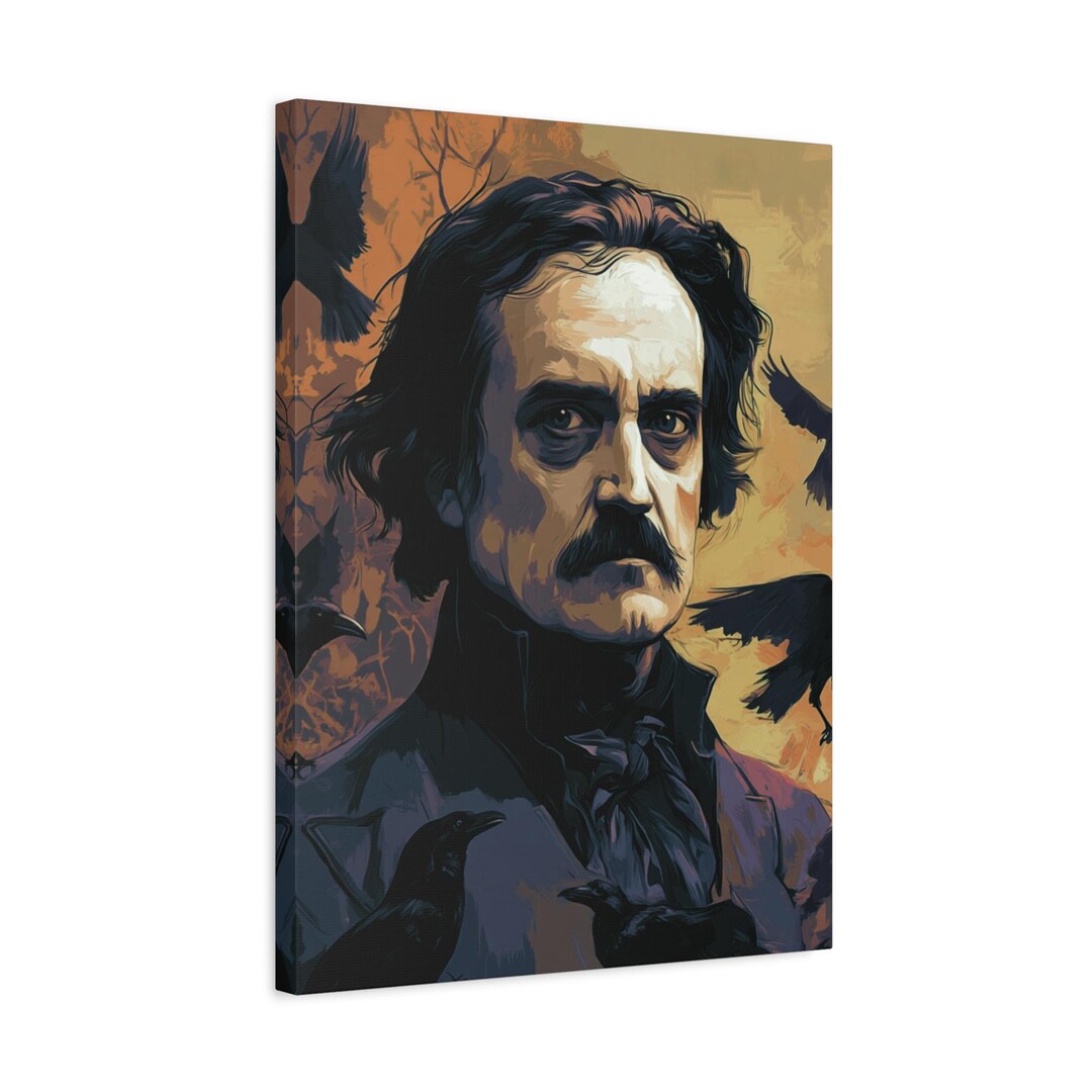 Edgar Allan Poe Canvas Art: Gothic Dark Academia Wall Decor - Etsy