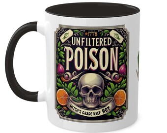 Taza de café con brebaje de veneno de bruja, decoración de Halloween, 325 ml