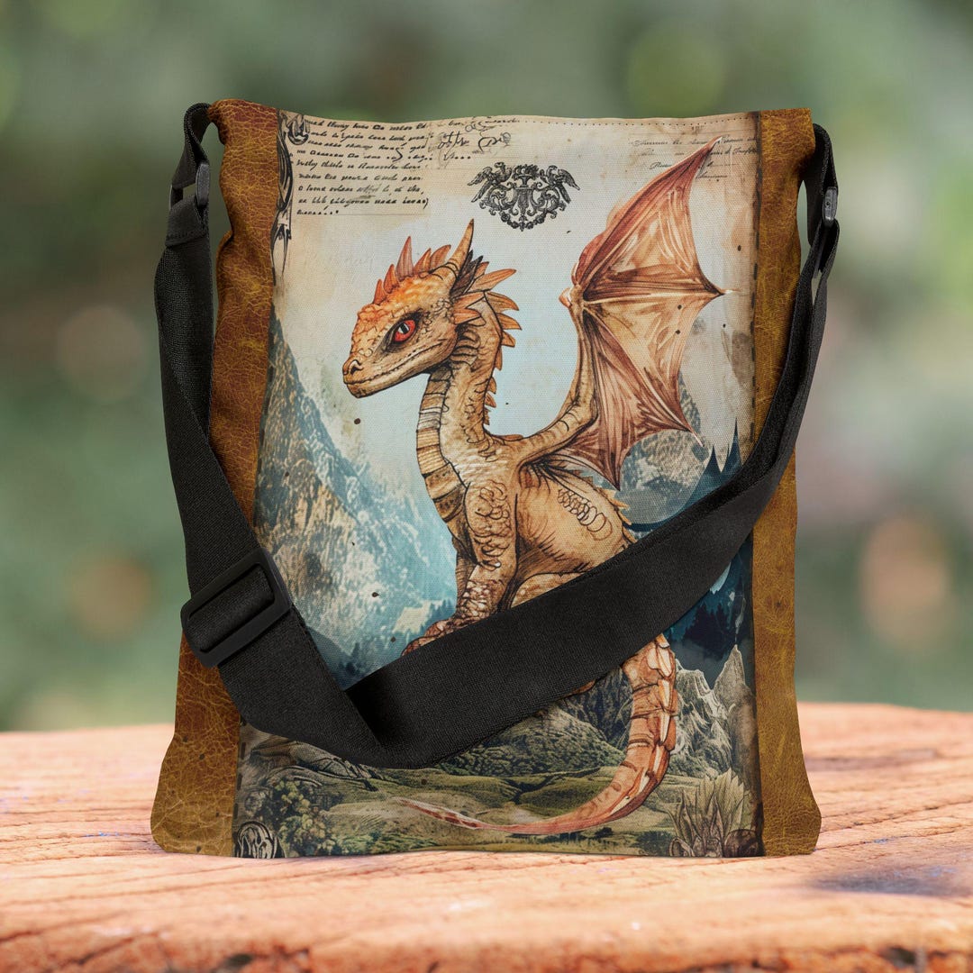 Dragon Tote Bag: Adjustable Fantasy Book Bag