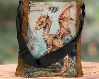 Dragon Tote Bag: Adjustable Fantasy Book Bag