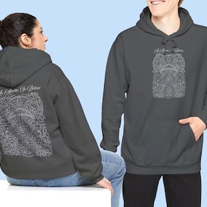 Mystical &#39;As Above So Below&#39; Graphic Hoodie - Esoteric Unisex Pullover