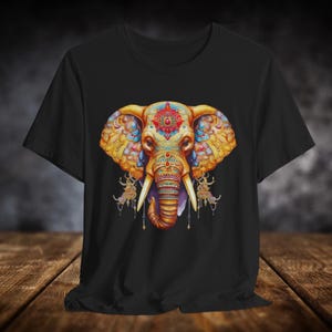 Festival Elephants t shirts, Unisex Jersey Short Sleeve Tee, elephant tee, Holi Festival t shirt, elephant design, tee for her, tee for him