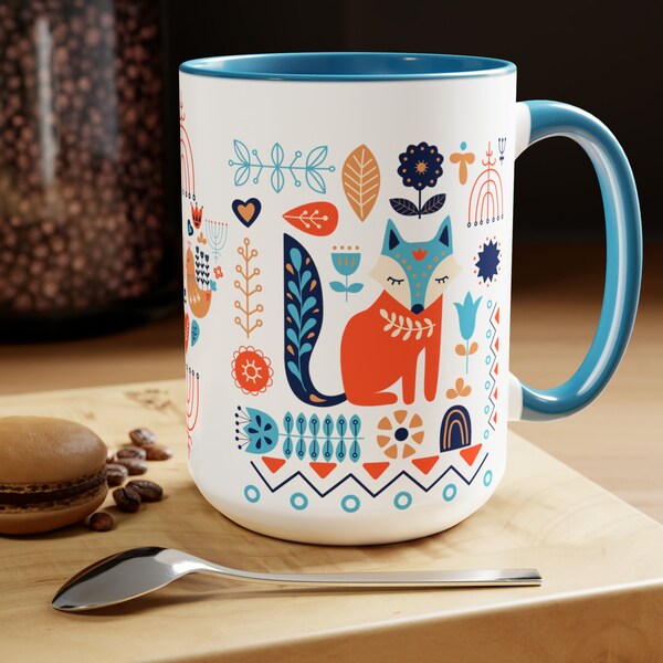 Fox Mug Etsy