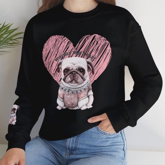 Pug Hearts Sweatshirt Pug Hearts Sweatshirt