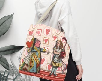 Draagtas Alice in Wonderland | Hartenkoningin-patroon