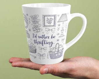Ich würde eher thrifting Latte Becher | Vintage Geschirr, Körbe, Hausfunde