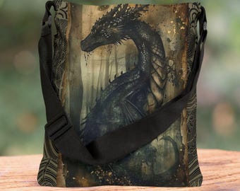 Dragon Tote Bag: Fantasy All Over Print, Adjustable Strap - Etsy