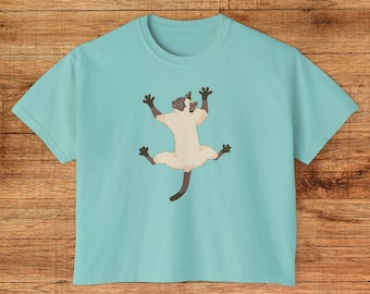 Siamese Cat T-Shirt: Women's Boxy Comfort Colors Tee