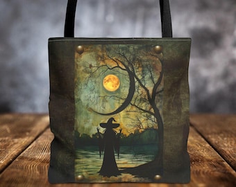 Witching Hour Tote Bag: Dark Academia Halloween All Over Print