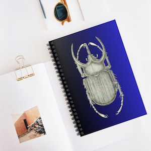 Strange Beetle notebook, Spiral Notebook - Ruled Line, bug journal, diary, loves bugs, spiral journal, entomologist gift, insect collector