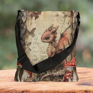 Dragon Collection tote bags Adjustable Tote Bag (AOP) all over print fantasy aesthetic bag dark academia fairy core everyday tote bag gift
