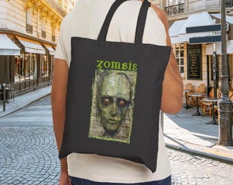 Zombie Halloween Baumwollleinentasche: Creepy Spooky Season