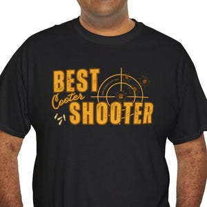 Fathers Day Tee, Best Cooter Shooter Graphic Shirt, Bullseye Target Gift, Adult Humor for Dad, Dad's Aim Tee