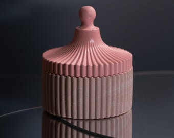Vaso portaoggetti rigato Soft Pinks