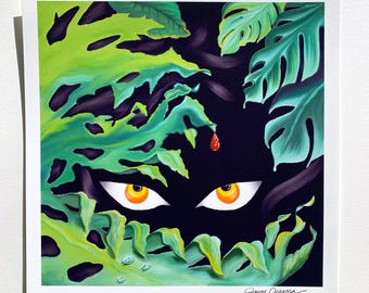 La ley de la jungla, impresión giclée de archivo certificada, 10 x 10 pulgadas.