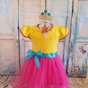 Fancy Nancy Costume with necklace and tiara