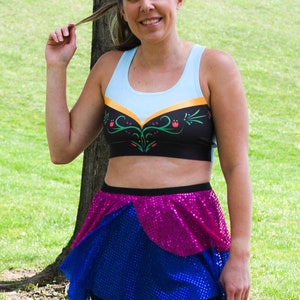 Anna Running Sports Bra, Anna Frozen Sports Bra Costume, Running Costume, Princess Costume, Princess Sports Bra, Cute Sport Bra, Run Disney