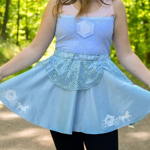 Princess Cinderella Royalty Skirt, Cinderella Running Skirt, Running Skirt,Sparkle Running Skirt, Cinderella Running Costume, Run Costume