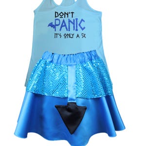 Panic Hercules Running Costume, Pain and Panic Costume, Fairy Tale Shirt, Panic Hercules Tank, Sparkle Skirt, Running Skirt, Running Costume