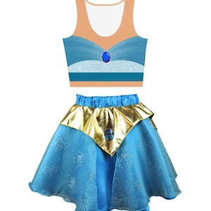 Princess Jasmine Royalty Skirt, Jasmine Running Skirt, Jasmine Running Skirt, Sparkle Running Skirt, Running Costume, Aladdin Costume