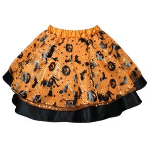 Halloween Friends Running Skirt, Halloween Costume, Pumpkin Witch Skirt, Running Skirt, Princess Costume, Halloween Running Costume