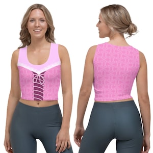 Tangled Running Crop Top, Rapunzel Tangled Costume, Running Costume, Princess Costume, Tangled Princess Crop Top, Cute Sports Bra, Princess