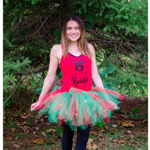 Christmas Running Costume, Christmas Tutu, Christmas Costume, Rudolph Costume, Running Costume, Sparkle Skirt, Running Skirt, Winter Tutu
