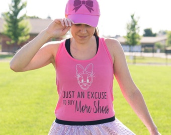 Hardloopkostuum Daisy Duck, Daisy Duck-kostuum, sprookjesshirt, Daisy Tank, glitterrok, hardlooprok, hardloopkostuum