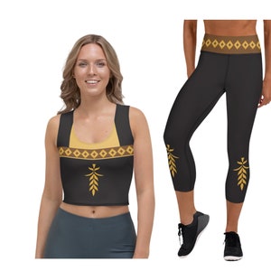 Anna Frozen 2 Costume, Frozen Leggings, Anna 2 Frozen Running Leggings, Anna Frozen 2 Running Costume, Anna Frozen Costume, Capris Leggings