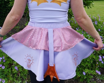 Figment Dragon Royalty Skirt, Figment Running Skirt, Running Skirt,Sparkle Running Skirt, Figment Running Costume, Run Costume