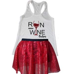 Wine and Dine Costume, Run Now Wine Later Costume, Wine Running Shirt, Disney Wine and Dine Tank,  Running Costume