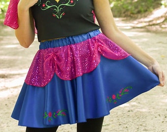 Princess Anna Frozen Royalty Skirt, Anna Running Skirt, Running Skirt, Sparkle Running Skirt, Frozen Running Costume, Princess Skirt