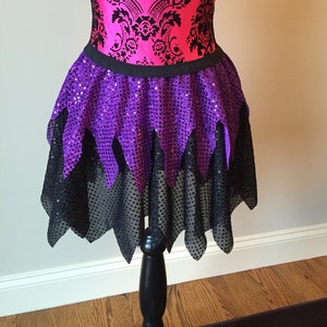 Ursula Running Skirt, Maleficent Running Skirt, Sparkle Running Skirt, 5K Skirt, Race Skirt, Princess Skirt, Purple Sparkle Skirt