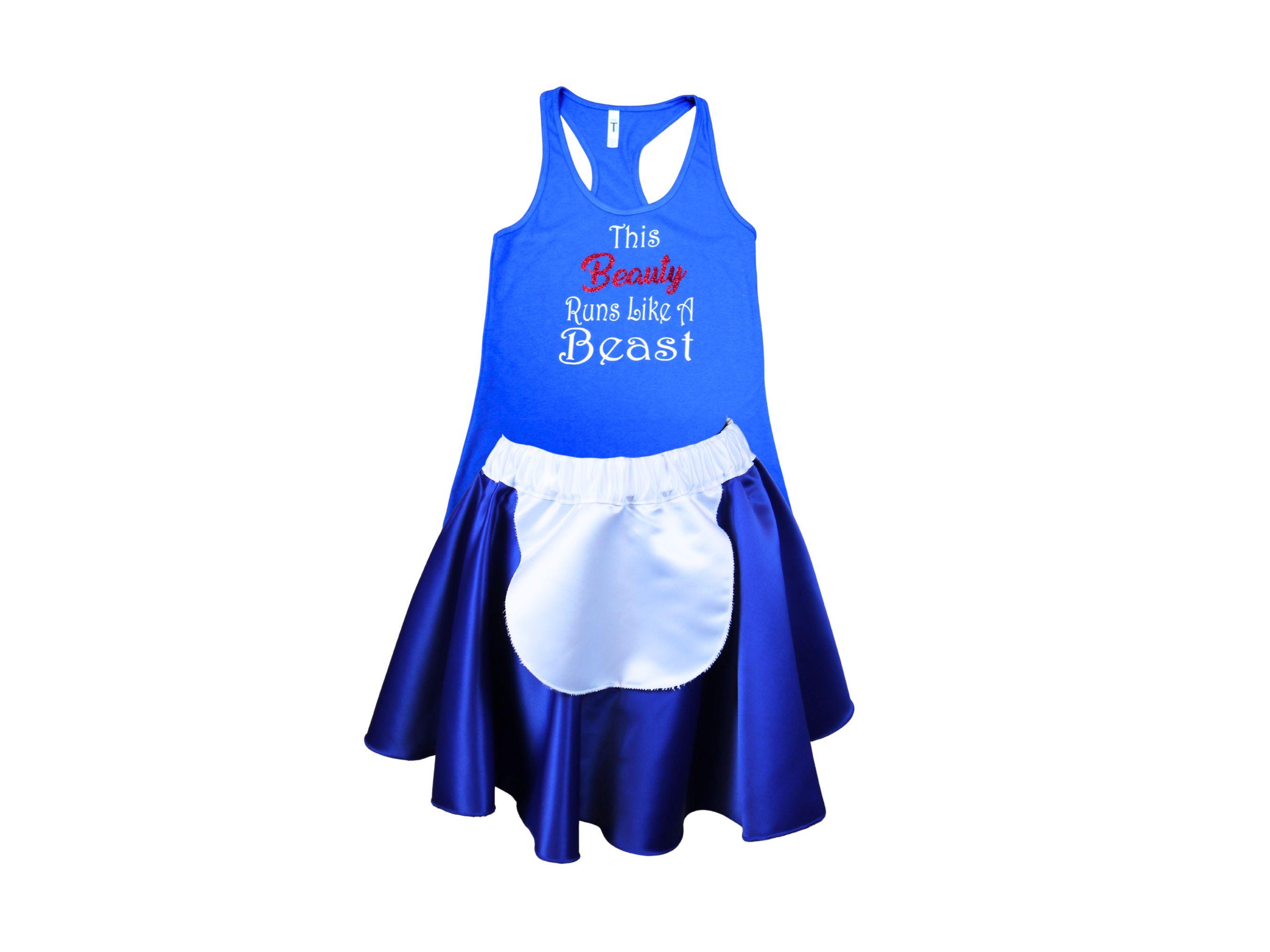disney belle blue dress costume adults Cosplay Belle princess adult Village dress blue The Beauty and the Bea –  Mermaidcosplay main image 1