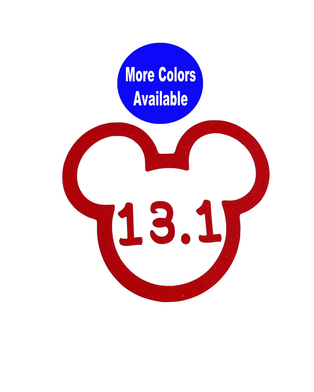 Half Marathon Mickey Car Sticker, 13.1 Mickey Mouse Car Decal, Running Vinyl Decal, 13.1 Car