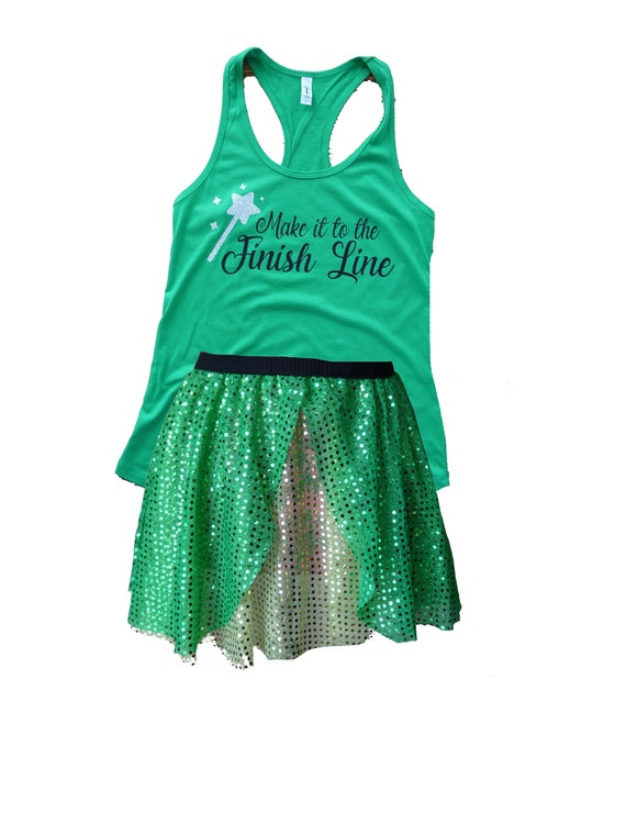 green skirt outfit 5k