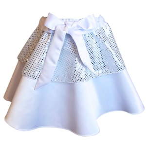 Weißer Royalty Rock, Weißer Laufrock, Prinzessin Laufrock, Sparkle Laufrock, Laufrock, Laufkostüm, Prinzessin Weekender