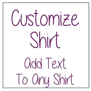 Add Additional Text To You Shirt